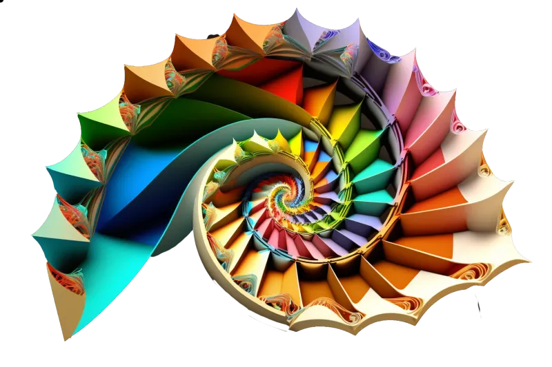 (Midjourney) Fractional - stylized representation of fractional fractions slicing